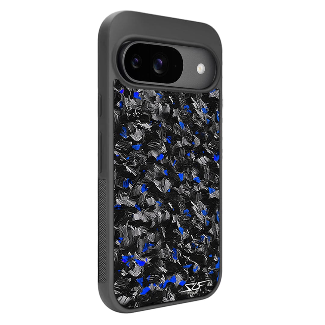 Google Pixel | Blue Flake Real Forged Carbon Fiber Phone Case | CLASSIC Series