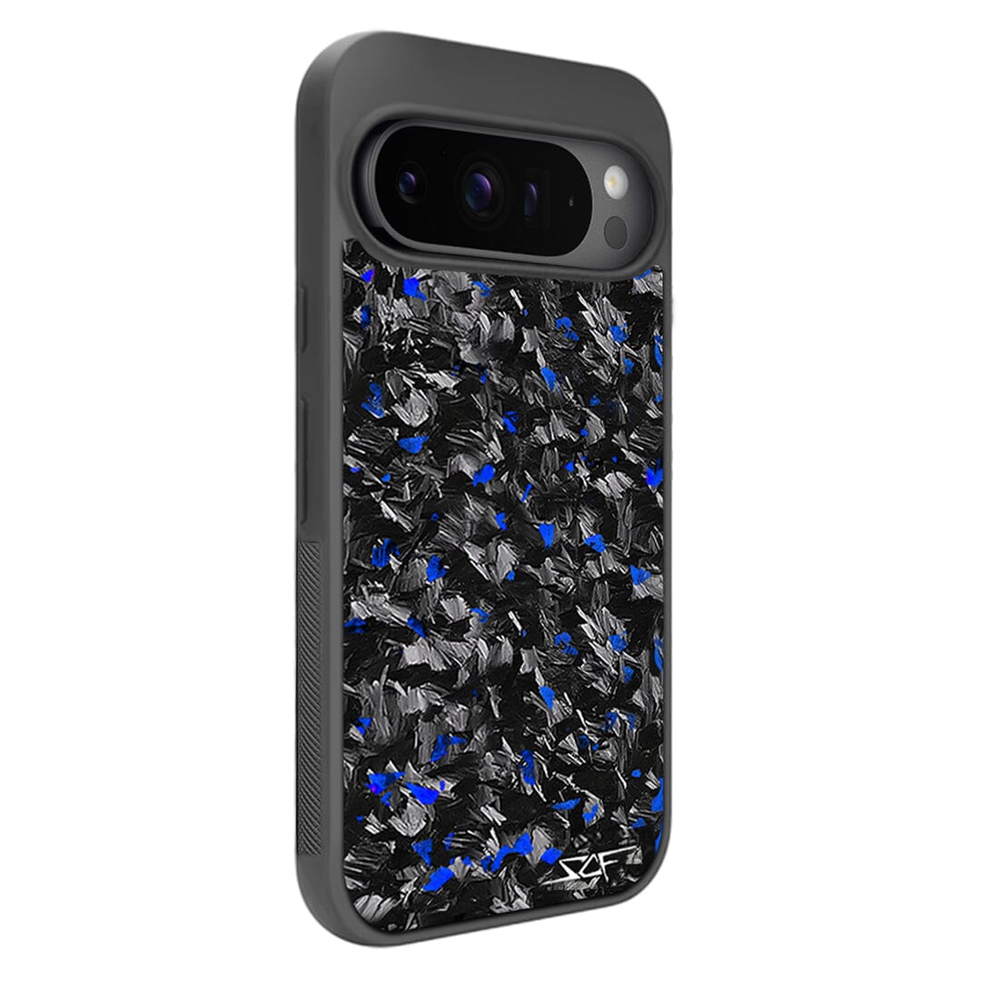 Google Pixel | Blue Flake Real Forged Carbon Fiber Phone Case | CLASSIC Series